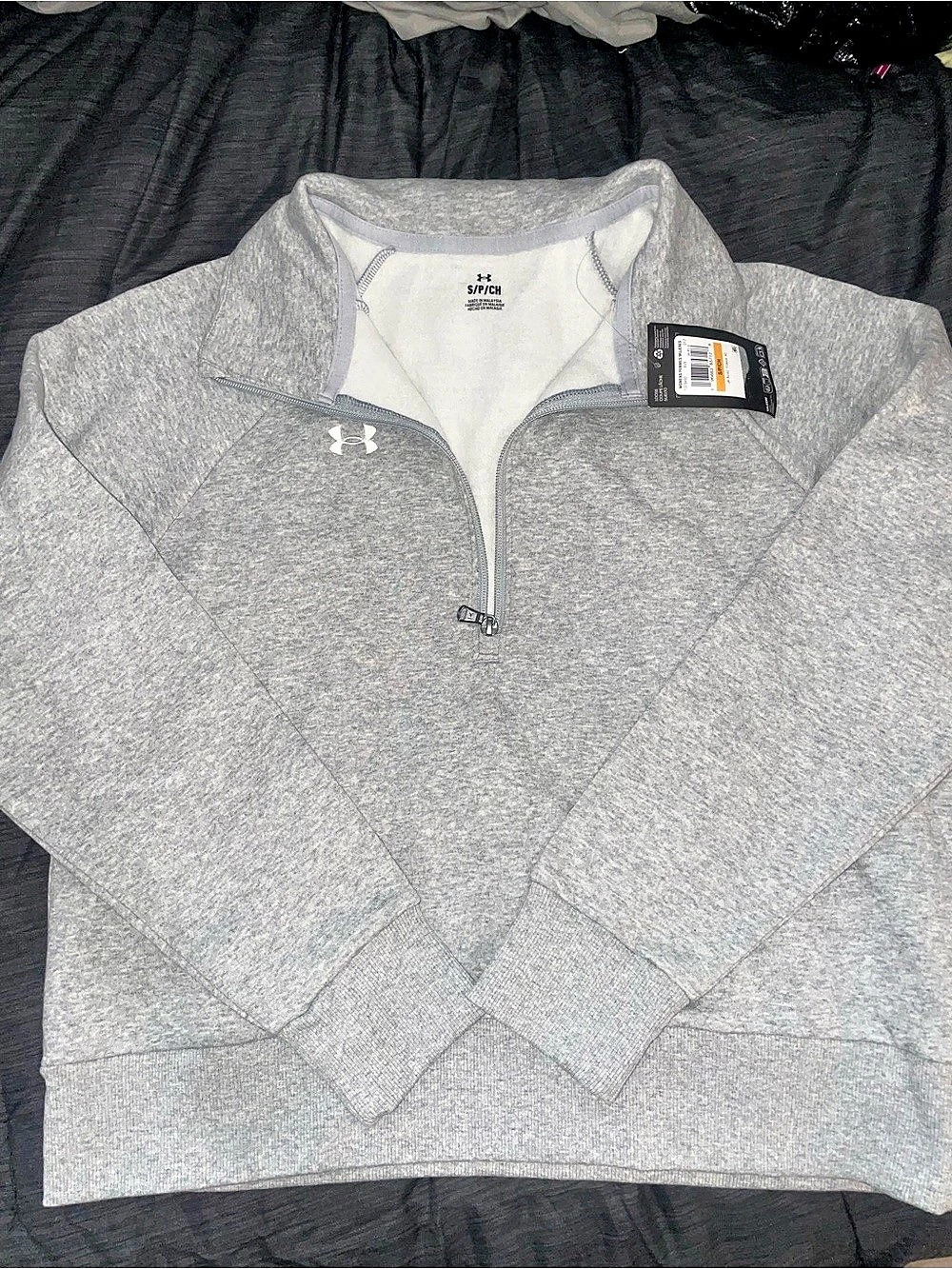 Under Armour UA Rival Fleece Half-Zip Gray Size Small women